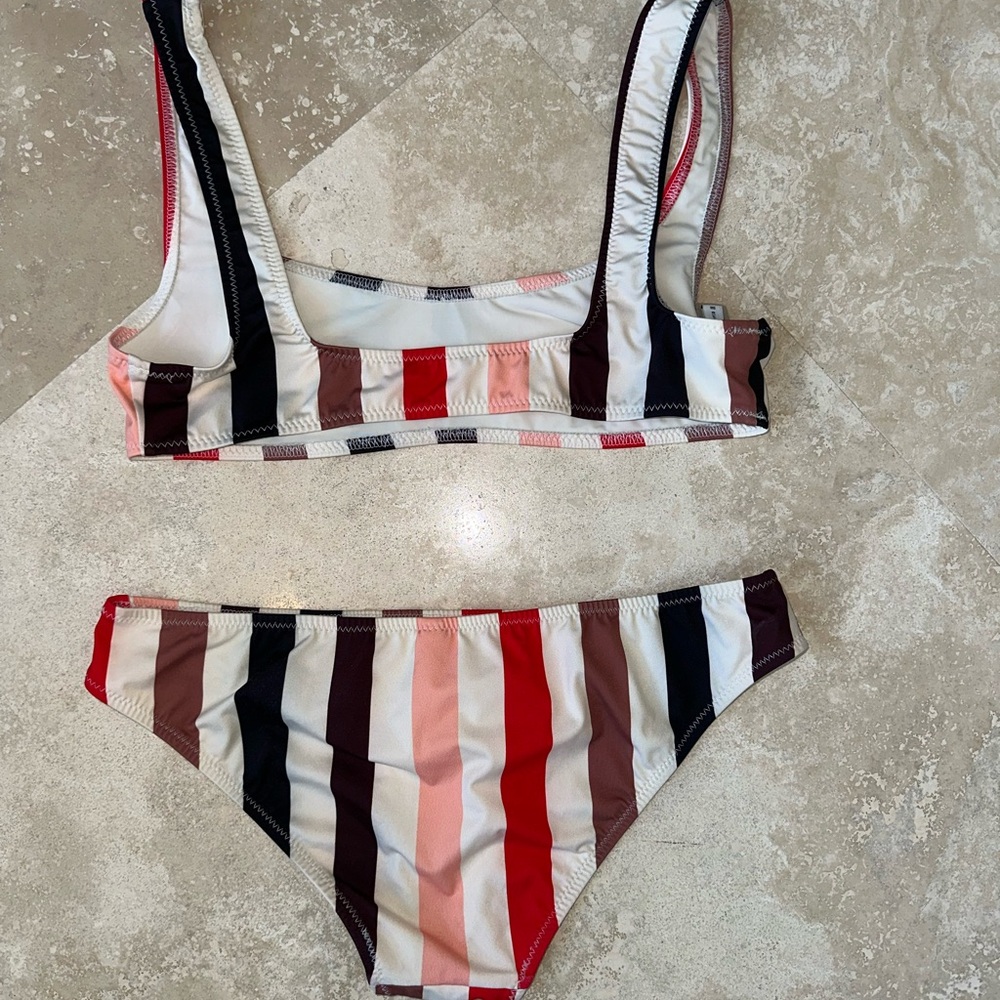 Solid & Striped Multicolor Bikini Set - image 2